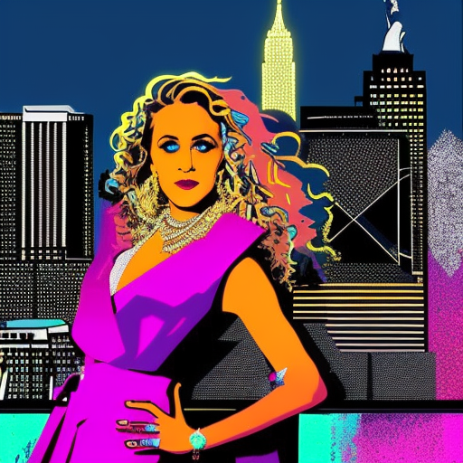 Artistic interpretation of themes and motifs of the book The Carrie Diaries by Candace Bushnell
