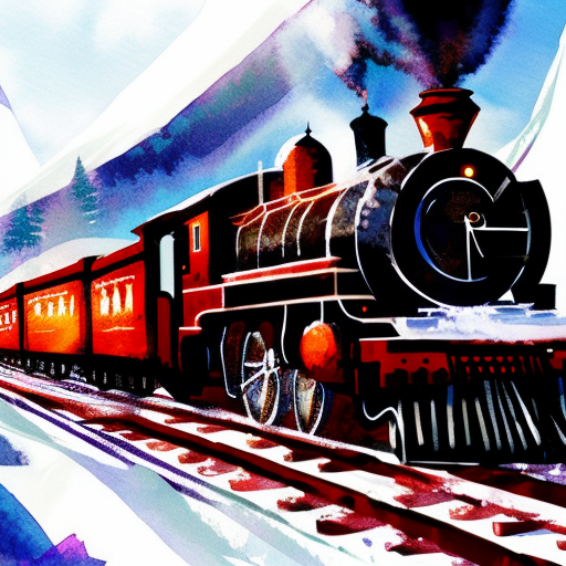 Artistic interpretation of themes and motifs of the book The Christmas Train by David Baldacci