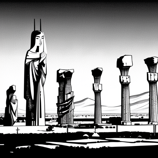 Artistic interpretation of themes and motifs of the book The Complete Persepolis by Marjane Satrapi