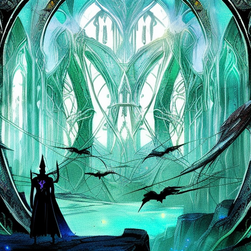 Artistic interpretation of themes and motifs of the book The Dark Elf Trilogy Collector's Edition by R.A. Salvatore