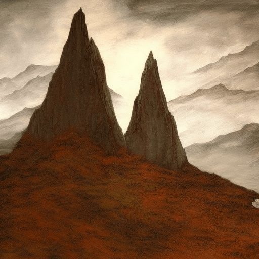 Artistic interpretation of themes and motifs of the movie The Eight Mountains by Felix van Groeningen
