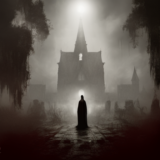 Artistic interpretation of themes and motifs of the book The Exorcist by William Peter Blatty
