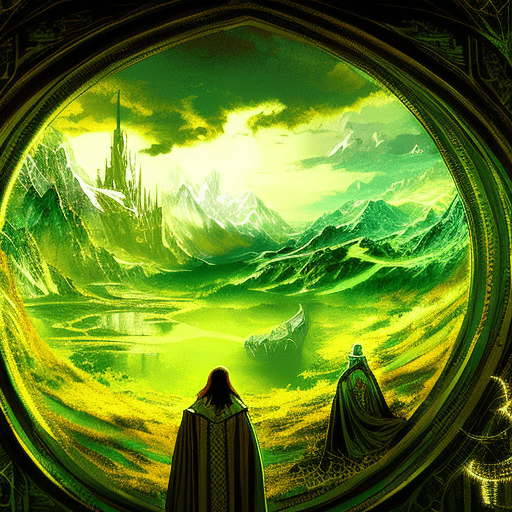 Artistic interpretation of themes and motifs of the book The Fellowship of the Ring by J.R.R. Tolkien