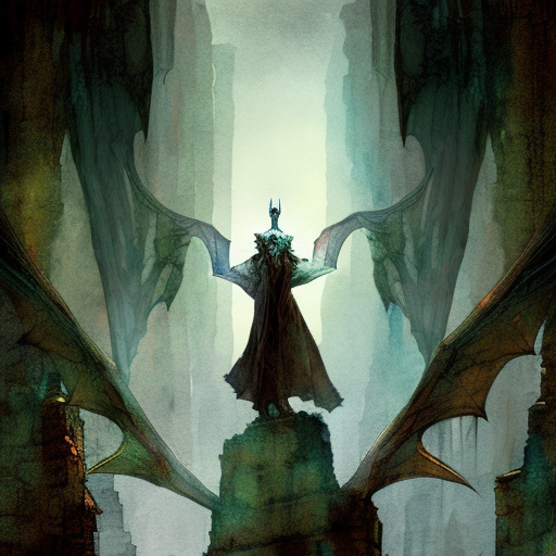 Artistic interpretation of themes and motifs of the book The Gargoyle by Andrew Davidson