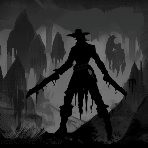 Artistic interpretation of themes and motifs of the book The Gunslinger by Stephen King