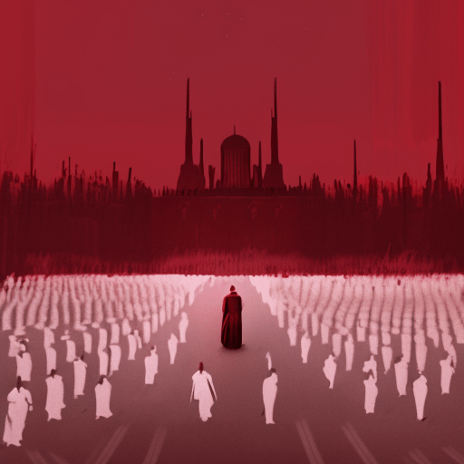 Artistic interpretation of themes and motifs of the book The Handmaid’s Tale by Margaret Atwood