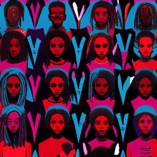 Artistic interpretation of themes and motifs of the book The Hate U Give by Angie Thomas