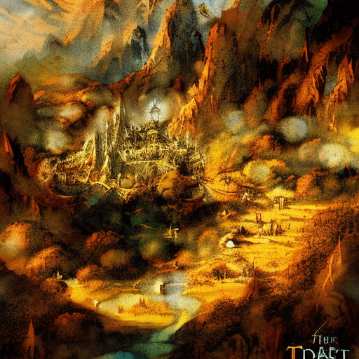 Artistic interpretation of themes and motifs of the book The Hobbit by J.R.R. Tolkien