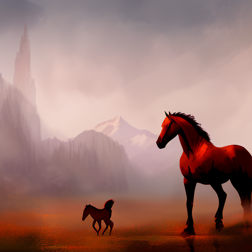 Artistic interpretation of themes and motifs of the book The Horse Whisperer by Nicholas Evans