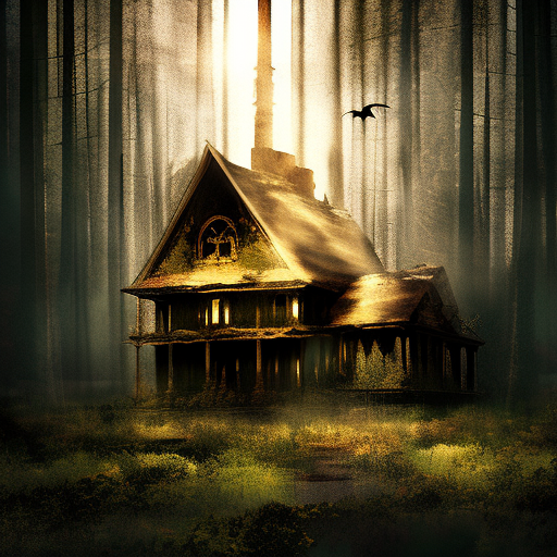Artistic interpretation of themes and motifs of the book The House in the Pines by Ana Reyes