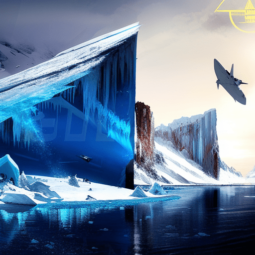 Artistic interpretation of themes and motifs of the book The Ice Limit by Douglas Preston