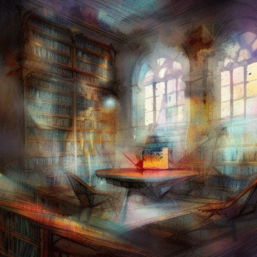 Artistic interpretation of themes and motifs of the book The Last Chance Library by Freya Sampson