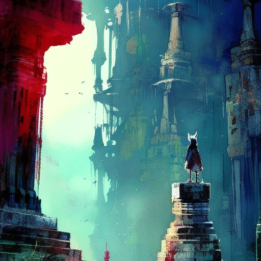 Artistic interpretation of themes and motifs of the book The Last Guardian by Eoin Colfer