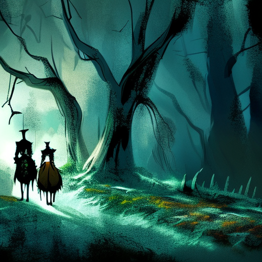 Artistic interpretation of themes and motifs of the book The Legend of Sleepy Hollow by Bo Hampton