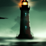 Artistic interpretation of themes and motifs of the book The Lighthouse by P.D. James
