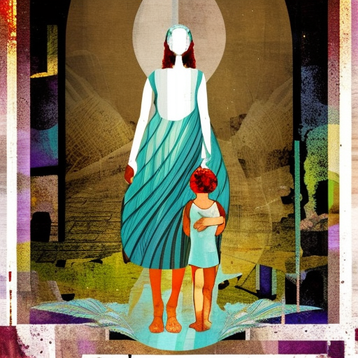 Artistic interpretation of themes and motifs of the book The Lost Daughter by Elena Ferrante