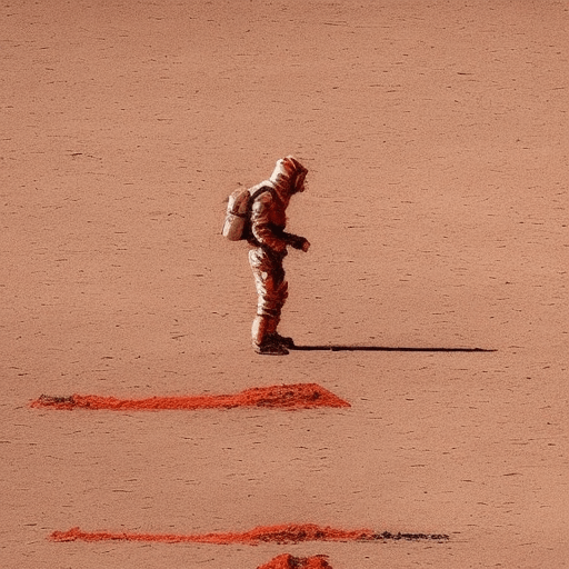 Artistic interpretation of themes and motifs of the movie The Martian by Ridley Scott