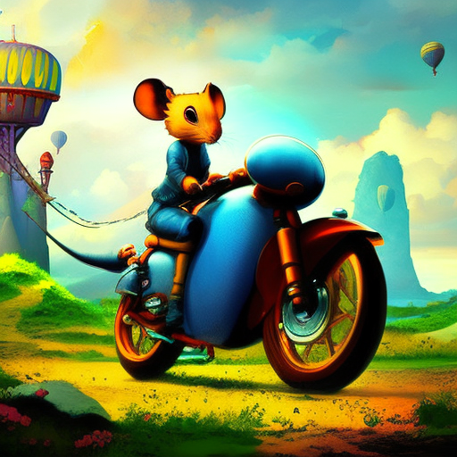 Artistic interpretation of themes and motifs of the book The Mouse and the Motorcycle by Beverly Cleary
