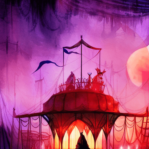 Artistic interpretation of themes and motifs of the book The Night Circus by Erin Morgenstern