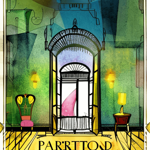 Artistic interpretation of themes and motifs of the book The Paris Apartment by Lucy Foley