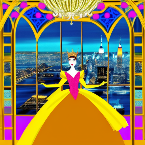 Artistic interpretation of themes and motifs of the book The Princess Diaries by Meg Cabot