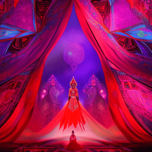 Artistic interpretation of themes and motifs of the book The Red Tent by Anita Diamant