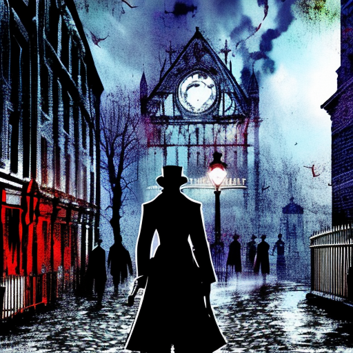 Artistic interpretation of themes and motifs of the book The Ripper by L.J. Smith