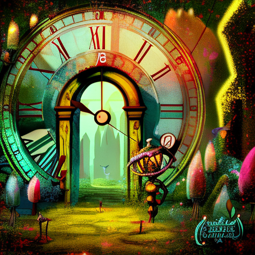 Artistic interpretation of themes and motifs of the book The Secret of the Old Clock by Carolyn Keene
