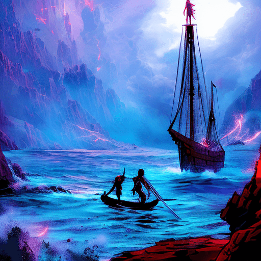 Artistic interpretation of themes and motifs of the book The Son of Neptune by Rick Riordan