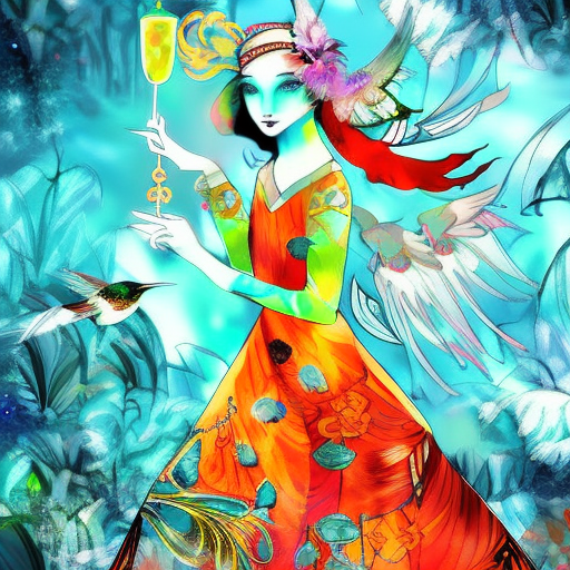Artistic interpretation of themes and motifs of the book The Tea Girl of Hummingbird Lane by Lisa See