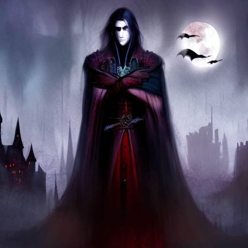 Artistic interpretation of themes and motifs of the book The Vampire Prince by Darren Shan