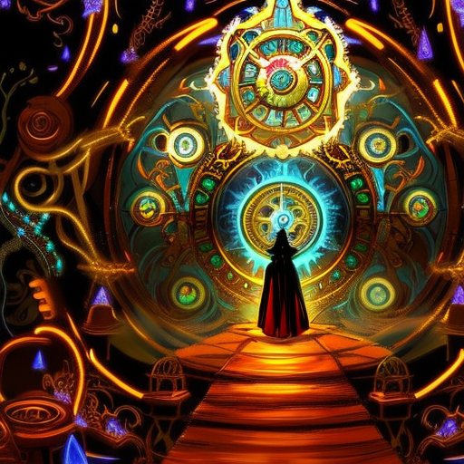 Artistic interpretation of themes and motifs of the book Thief of Time by Terry Pratchett