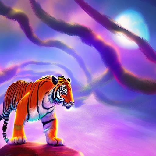 Artistic interpretation of themes and motifs of the book Tiger's Voyage by Colleen Houck
