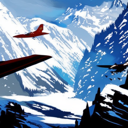 Artistic interpretation of themes and motifs of the book Where Eagles Dare by Alistair MacLean