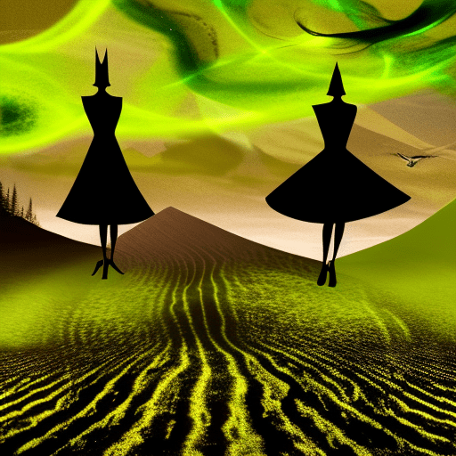Artistic interpretation of themes and motifs of the book Wicked: The Life and Times of the Wicked Witch of the West by Gregory Maguire
