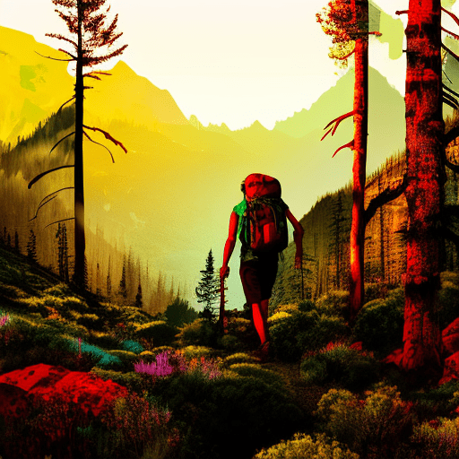 Artistic interpretation of themes and motifs of the book Wild: From Lost to Found on the Pacific Crest Trail by Cheryl Strayed