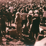 Artistic interpretation of the historical topic - Woodstock Festival (1969)