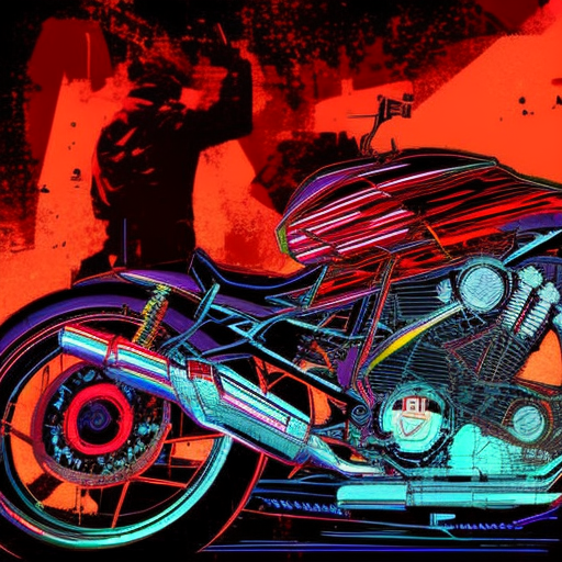 Artistic interpretation of themes and motifs of the book Zen and the Art of Motorcycle Maintenance: An Inquiry Into Values by Robert M. Pirsig